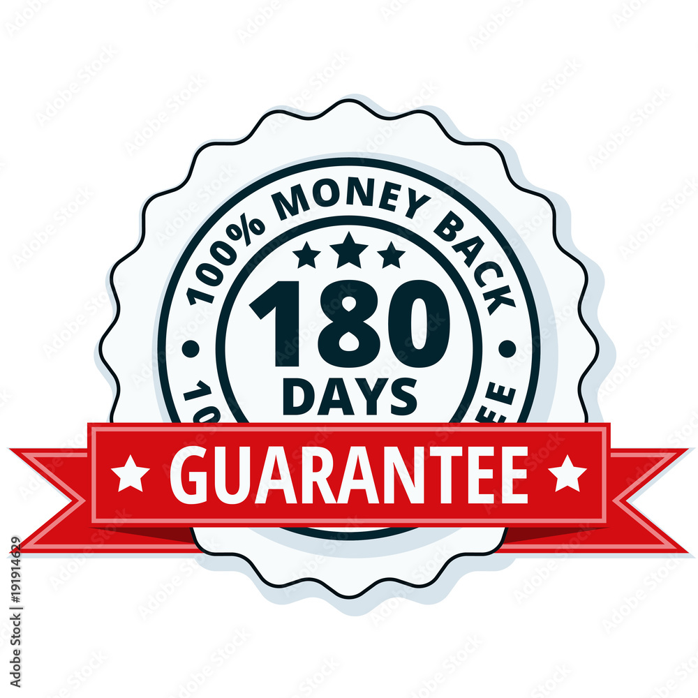 180 Days Money Back illustration 180 Days Money Back illustration