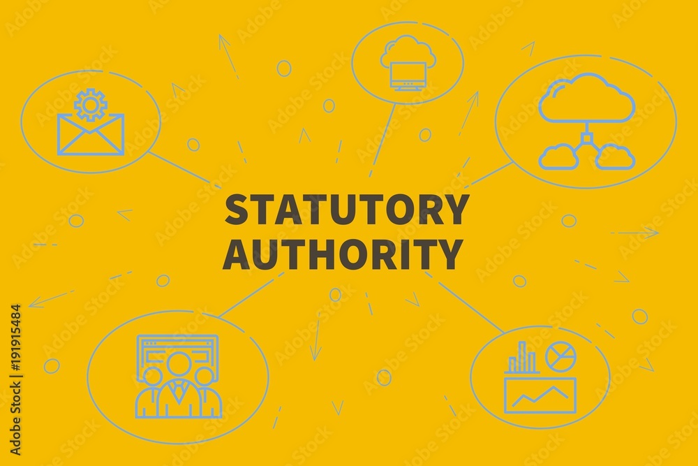Ταπετσαρία Conceptual business illustration with the words statutory authority