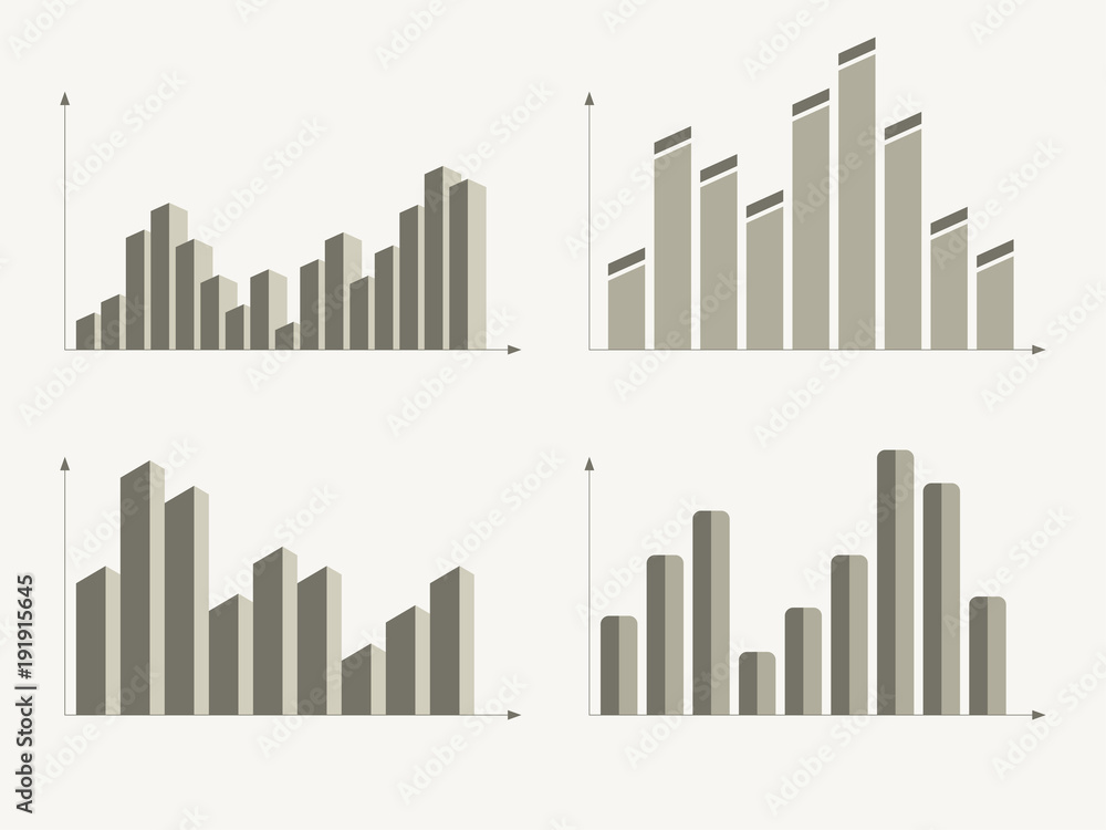 Business charts and graphs. Infographic elements.