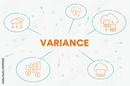фотографія Conceptual business illustration with the words variance