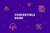 Conceptual business illustration with the words convertible bond