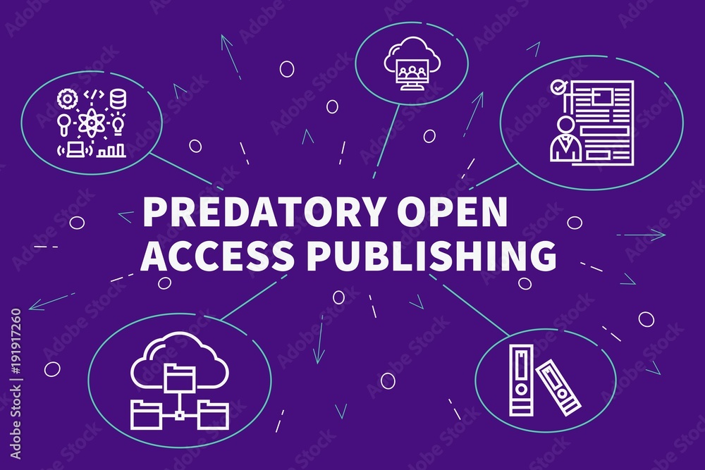 Ταπετσαρία Conceptual business illustration with the words predatory open access publishing