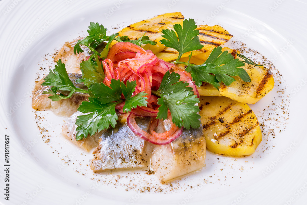 Herring with potatoes Herring with potatoes