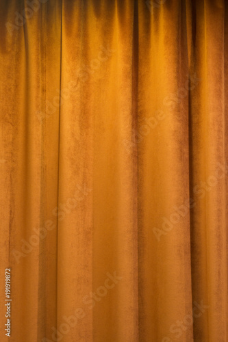 Terra cotta colored curtain