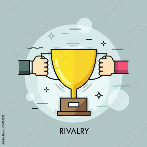 Rivalry thin line concept