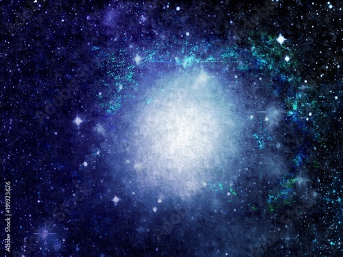 Silk Blue Galactic Space Astral Abstract