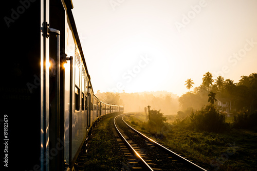 Sunrise on the Kandy to Ella Railway, Sri Lanka photo