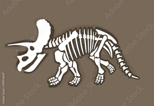 Triceratops-Skelett einfach
