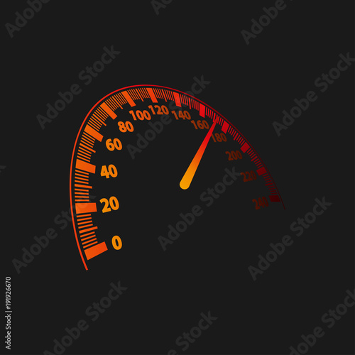 Vector illustration of a speedometer photo