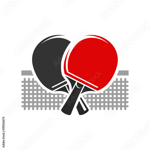 table tennis related vector icons set