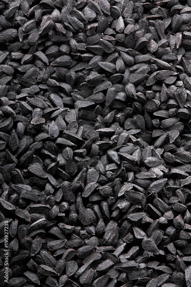 Kalonji Black cumin seeds.Texture of black cumin.Full depth focus.Top view Kalonji Black cumin seeds.Texture of black cumin.Full depth focus.Top view