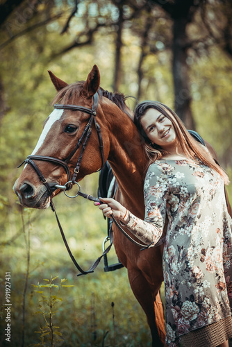 Girl with a horse © sergo321