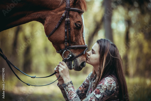 Girl with a horse