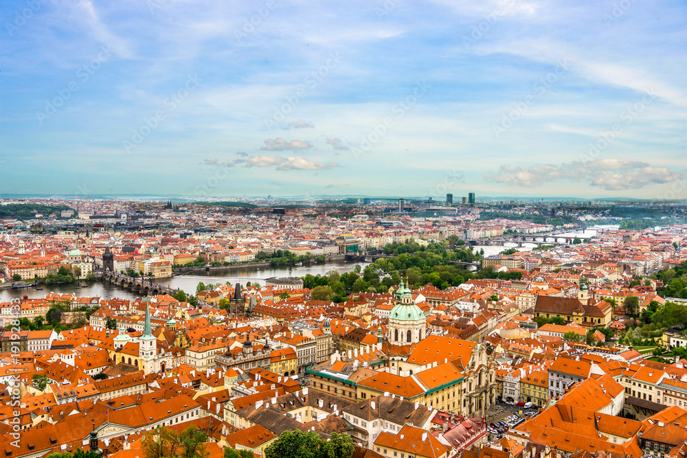 Panorama cityscape of Prague, Czech republic