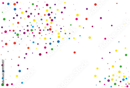 Festival pattern with color round glitter, confetti. Random, chaotic polka dot. 