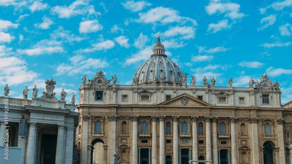 VATICAN CITY, VATICAN CITY STATE Timelapse taken at St. Peters Square