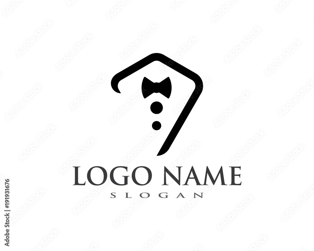 Tuxedo logo vector template Tuxedo logo vector template