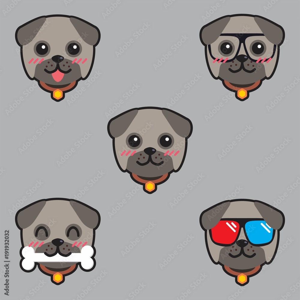 Cute Dog Cartoon Vector Design Illustration Template Cute Dog Cartoon Vector Design Illustration Template