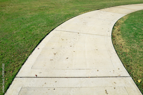 Publich Park Concrete Pathway