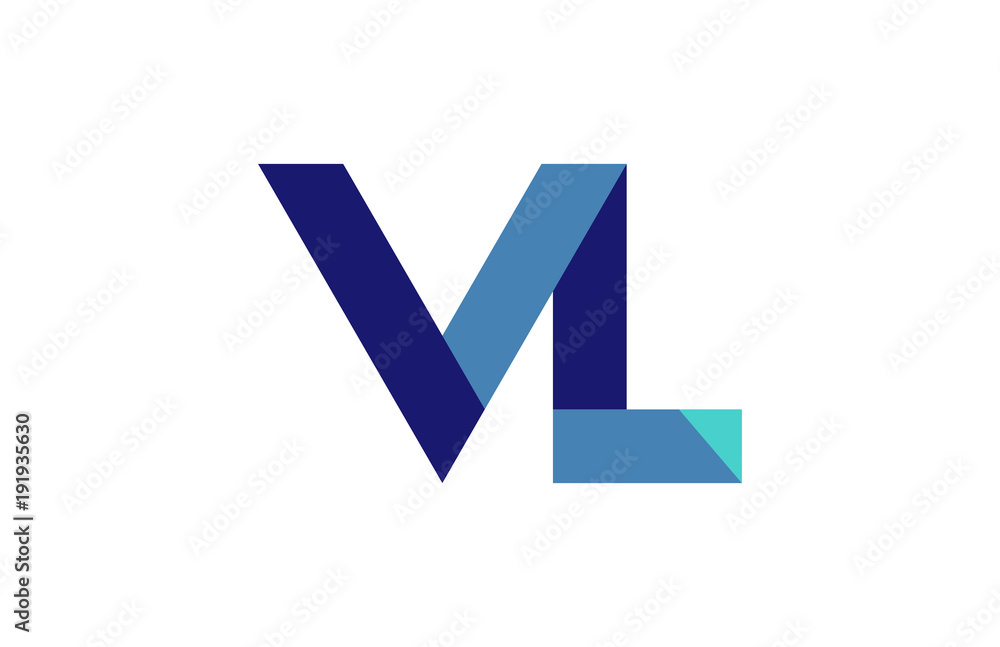 VL Ribbon Letter Logo VL Ribbon Letter Logo