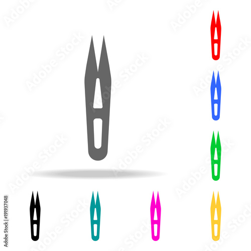eyebrow tweezers icon. Element of sewing multi colored icons for mobile concept and web apps. Icon for website design and development, app development. Premium icon