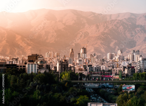 golden hour in busy Tehran