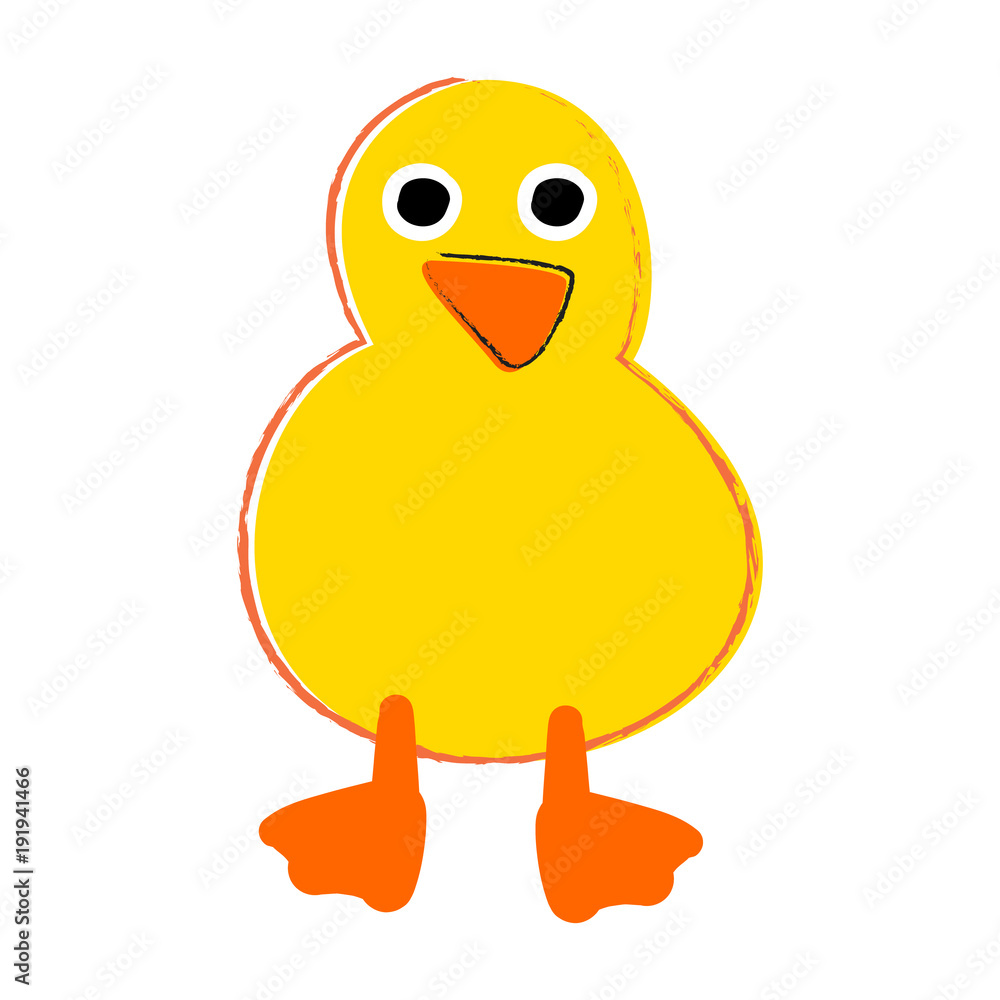 Cartoon Silly Duckling Illustration Cartoon Silly Duckling Illustration