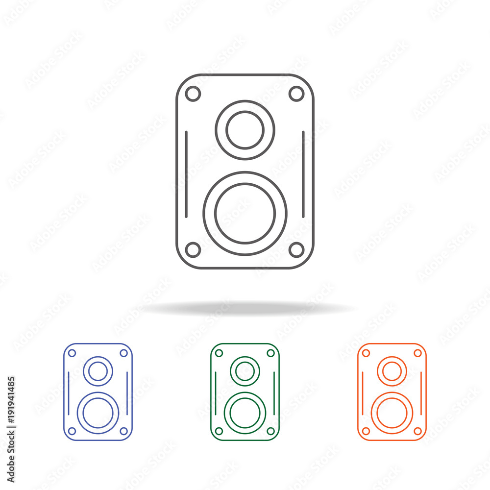 Music speaker icon. Element of a party multi colored icon for mobile concept and web apps. Thin line icon for website design and development, app development. Premium icon Music speaker icon. Element of a party multi colored icon for mobile concept and web apps. Thin line icon for website design and development, app development. Premium icon