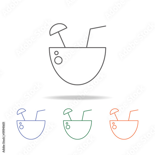 Coctail icon. Element of a party multi colored icon for mobile concept and web apps. Thin line icon for website design and development, app development. Premium icon