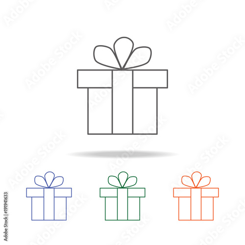 Gift Box Present icon. Element of a party multi colored icon for mobile concept and web apps. Thin line icon for website design and development, app development. Premium icon