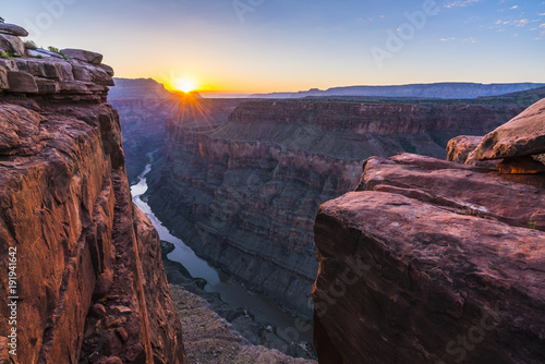 scenic view of Toroweap overlook at sunset in north rim, grand canyon national park,Arizona,usa.