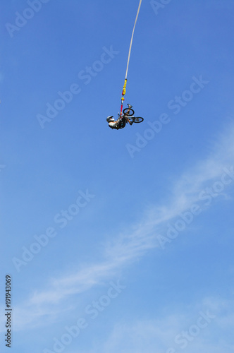 Bicycle Bungee Stunt