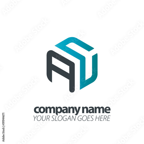 Initial Letter Hexagon Logo