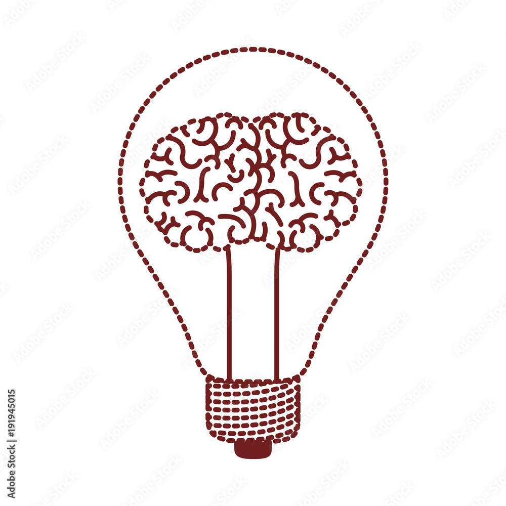bulb light with brain vector illustration design bulb light with brain vector illustration design