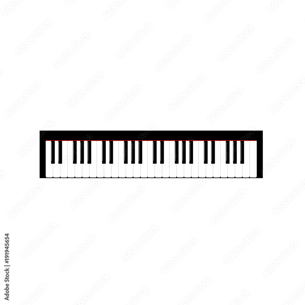 Piano keyboard vector isolated in white background. Piano keyboard vector isolated in white background.