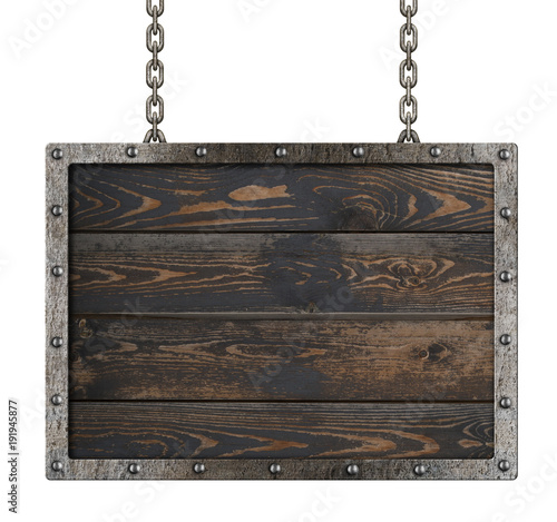 metal frame with chains 3d ...