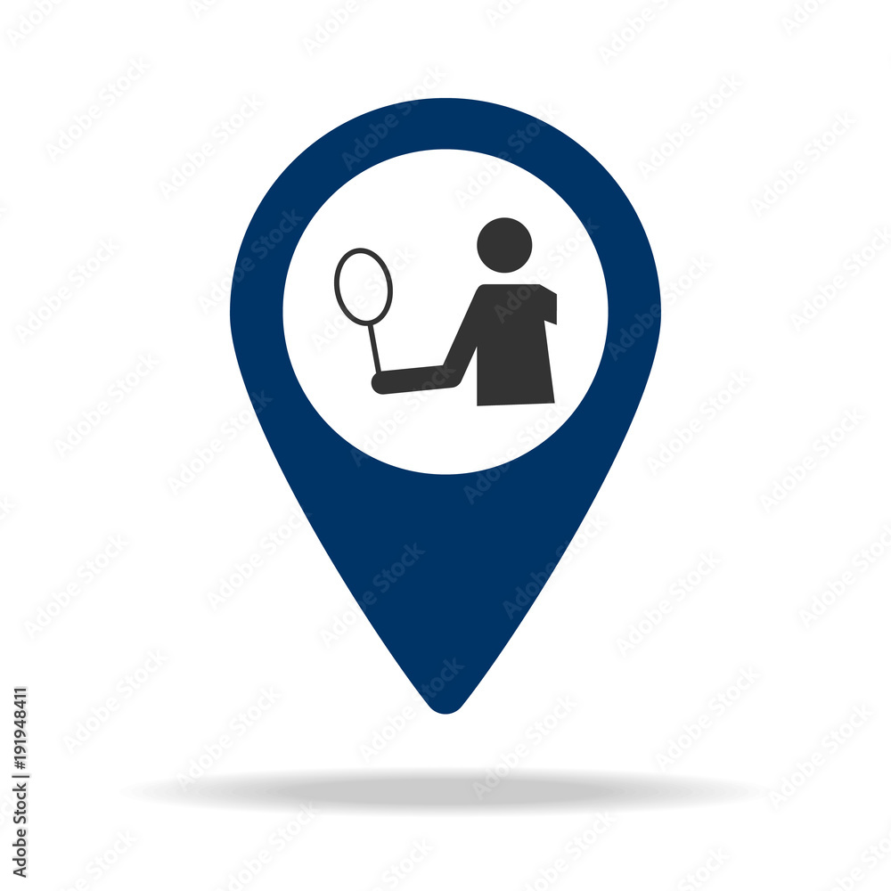place tennis court in blue map pin icon. Element of map point for mobile  concept and web apps. Icon for website design and development, app  development. Premium icon Stock Vector | Adobe