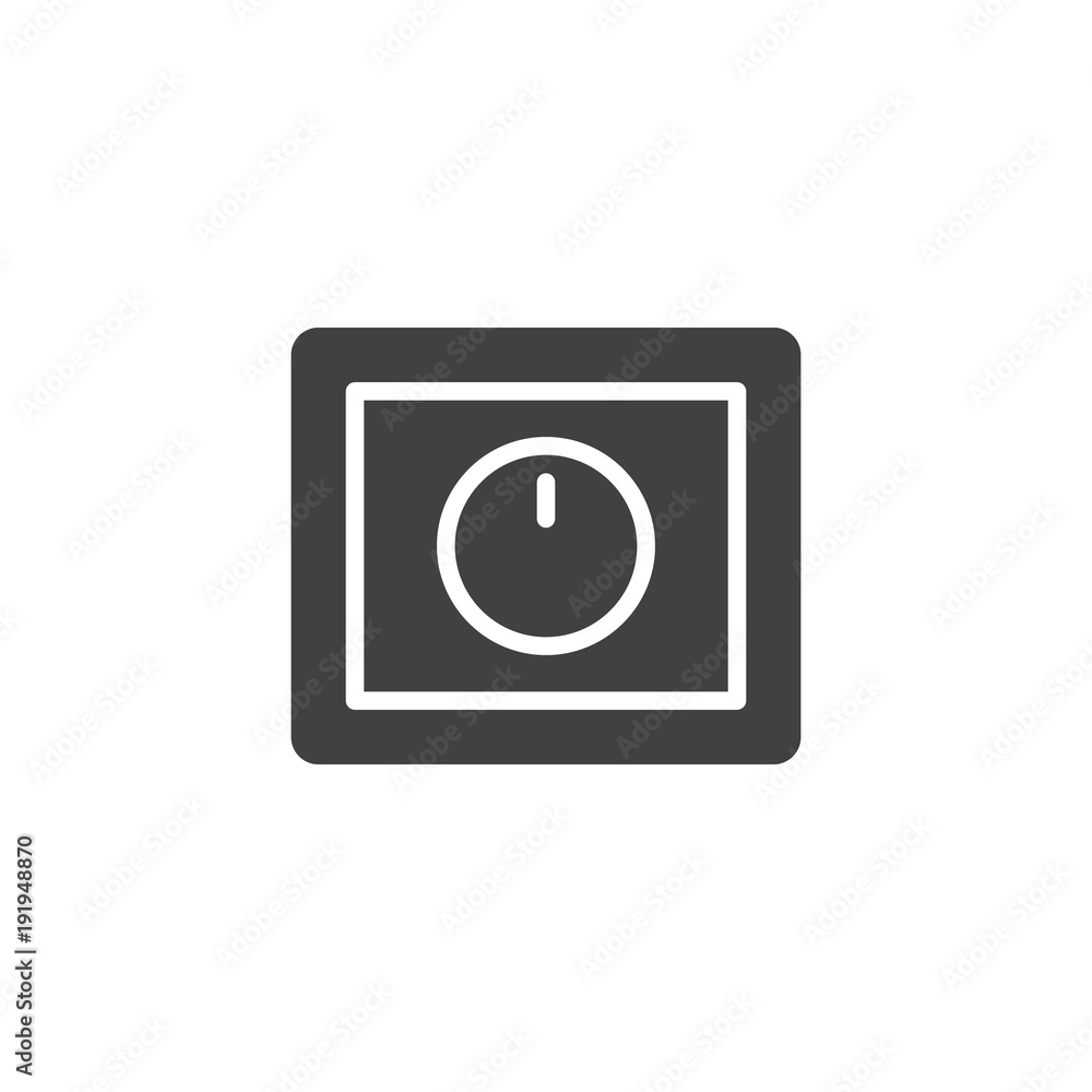 Light dimmer switch icon vector, filled flat sign, solid pictogram isolated on white. Symbol, logo illustration.