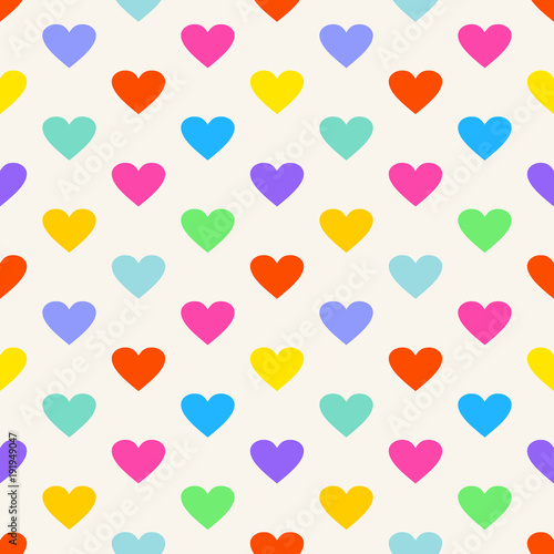 Vector hearts Pattern Design, hand drawn child style, cute contemporary seamless background and print for kids and babies cloth design
