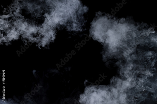 Smoke on black background photo