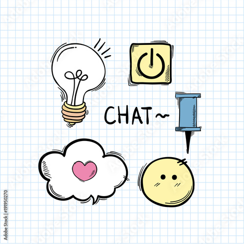 Illustration of chat icons