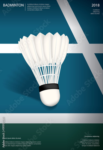 Badminton Championship Poster Vector illustration