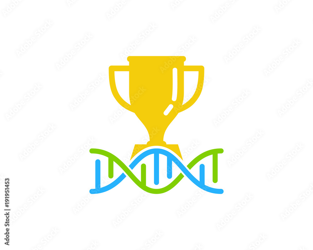 Trophy Dna Icon Logo Design Element