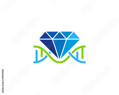 Diamond Dna Icon Logo Design Element © Nizwa Design