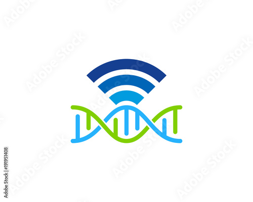 Dna Wifi Icon Logo Design Element