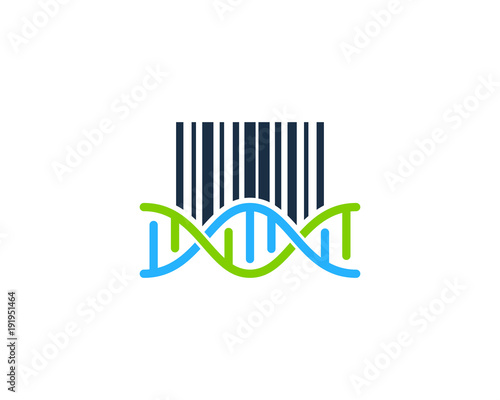 Barcode Dna Icon Logo Design Element