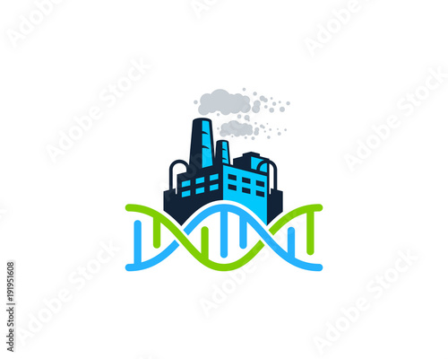 Dna Factory Icon Logo Design Element