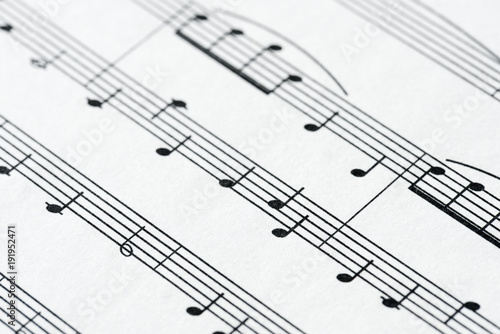 Closeup of musical sheet