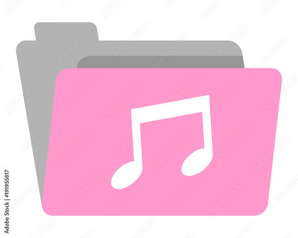 music folder image vector icon logo music folder image vector icon logo
