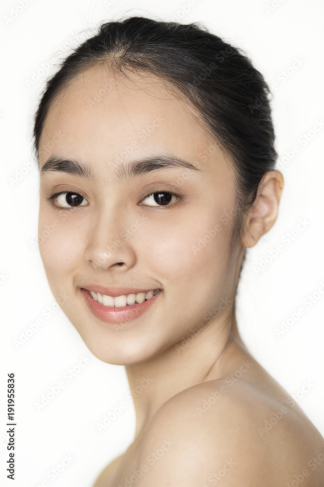 Young Asian girl portrait isolated Young Asian girl portrait isolated